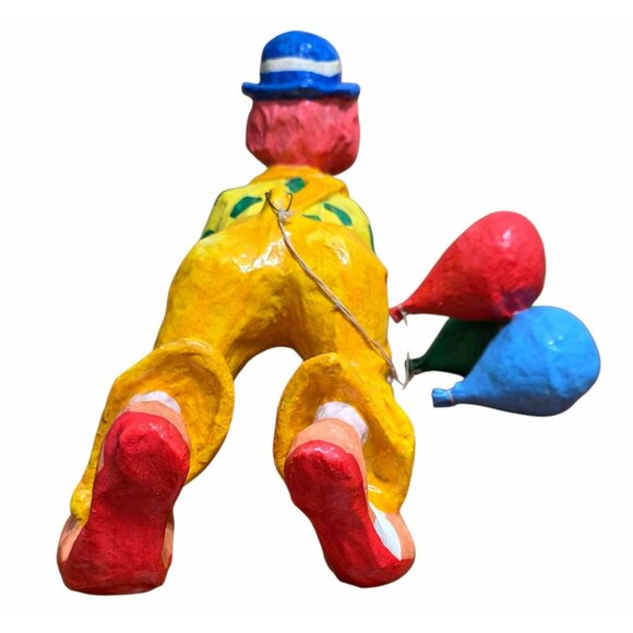 VTG Hanging Clown Balloons XL Paper Mache Kids Room Daycare Circus Decor Mexico - Picture 5 of 15